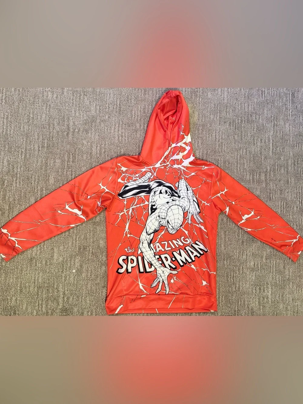 Kids The Amazing Spider-Man Red Graphic Hoodie